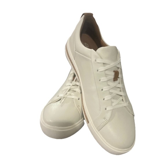 Clarks Un Maui Lace Womens Casual Sneaker White Leather US Size 6 M‎